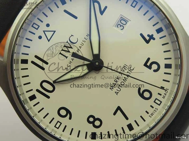 MIROTIME 0328 Efficient Mark XVIII Le Petit Prince IW327001 SS MKS 1:1 Best Edition White Dial On Leather Strap MIYOTA9015 V 7220